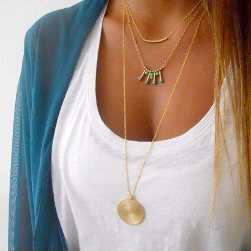 Turquoise Multilayer Necklace – Clean Girl Energy Meets Boho Charm